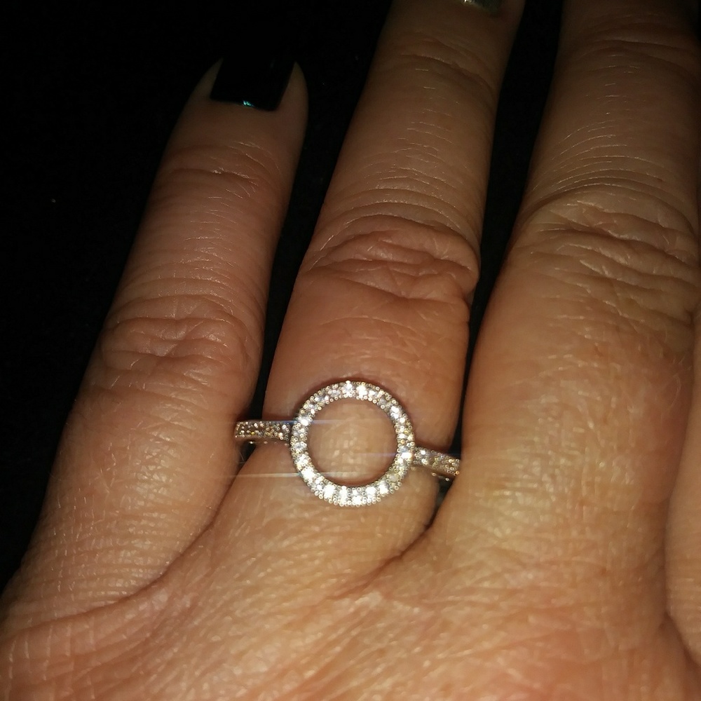 white sapphire ring size 8